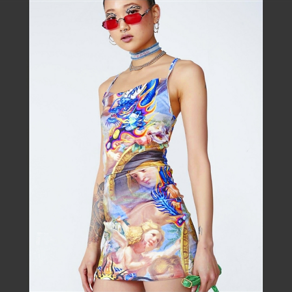 CHERUB DRAGON VELVET DRESS